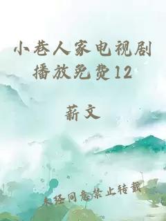小巷人家电视剧播放免费12