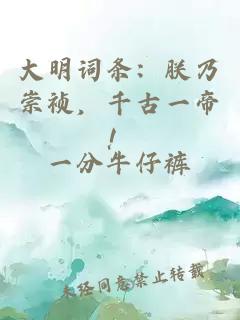 大明词条：朕乃崇祯，千古一帝！