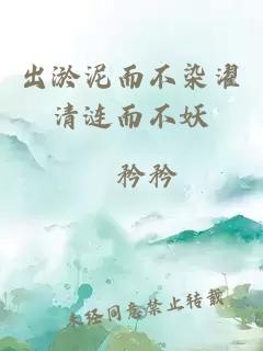 出淤泥而不染濯清涟而不妖